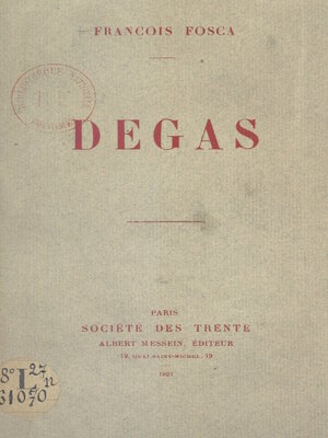cover image of Degas